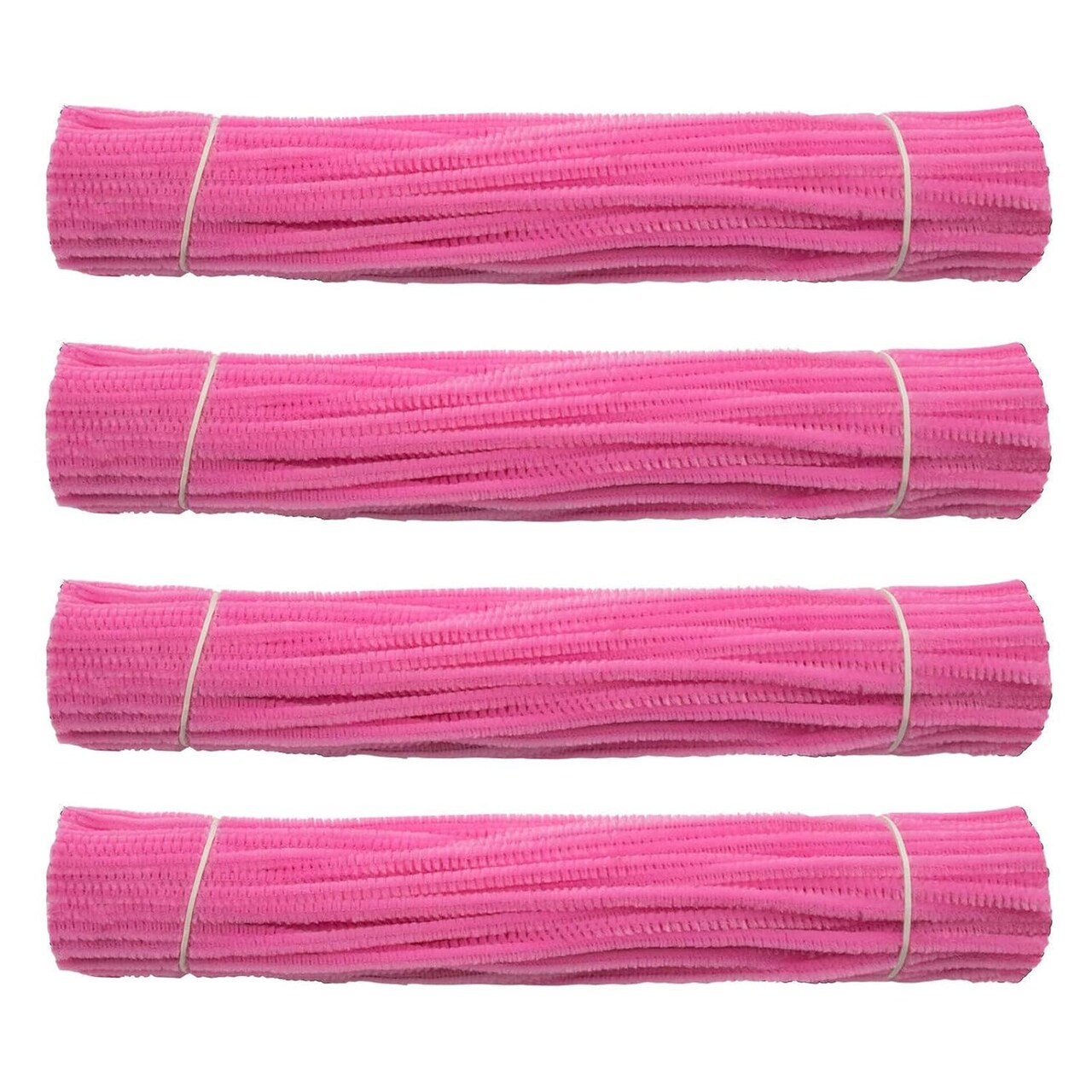 6mm x 12 Inch - 400 Pieces Pipe Cleaners Chenille Stem for DIY Art Craft Decorations (Pink)